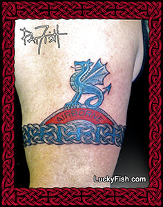 Dragon Dedication Band Celtic Tattoo Design