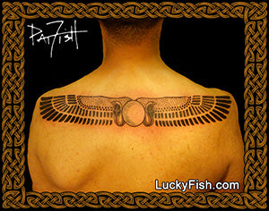 Great Winged Disc Egyptian Tattoo 