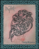 Celtic serpent tattoo on a chest by Pat Fish of LuckyFish.com