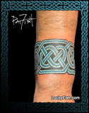 colored wrist Celtic tattoo band