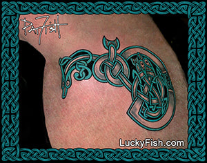 Dueling Eels Celtic Tattoo Design