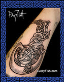 Dueling Eels Celtic Tattoo Design