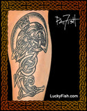 Dueling Eels Celtic Tattoo Design