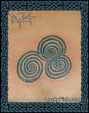 Celtic Newgrange Triple Spiral Tattoo Design
