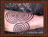 Celtic Newgrange Triple Spiral Tattoo Design