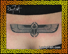 Egyptian Sacred Scarab Tattoo Design