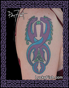 kelpies  Celtic Horse Tattoo Design