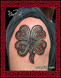 Celtic Four Leaf Clover Lucky in Love Tattoo Design