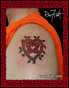 New Leaf Heart Celtic Tattoo Design
