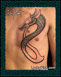 Nordic Viking Dragon Infinity tattoo