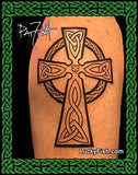 photo of Celtic coross tattoo on arm