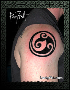 Woad Mode Pictish Celtic Spiral Tattoo Design
