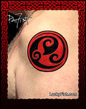 Woad Mode Pictish Celtic Spiral Tattoo Design