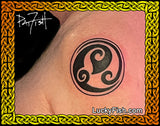 Woad Mode Pictish Celtic Spiral Tattoo Design
