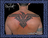 Celtic Battlefield Raven Tattoo Design on back