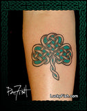 Celtic Knotwork Shamrock Tattoo on arm