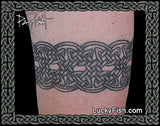 Tartan Band Celtic Tattoo Design for men