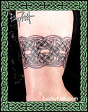 Tartan Band Celtic Tattoo Design  on arm