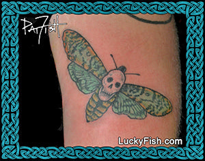 Death Head Moth Tattoo Design