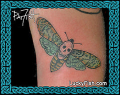 Death Head Moth Tattoo Design