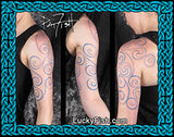 Pictish Warrior Tattoo Design woad lines
