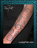 Pictish Warrior Tattoo Design all blue