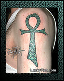 Spiral Ankh Egyptian Tattoo Design 1