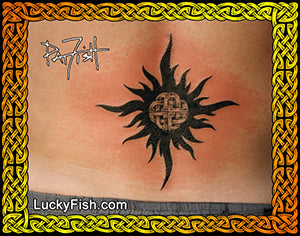 Tribal Celtic Sun Rays Tattoo Design