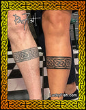 photo of two matching Celtic leg band tattoos