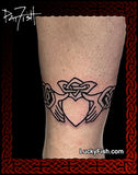 claddagh anklet tattoo