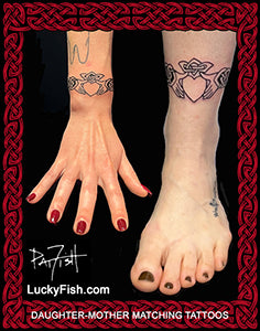 mother daughter claddagh tattoos