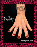 irish claddagh bracelet tattoo