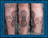 Pictish Wolf Tattoo Design leg