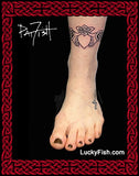 irish claddagh tattoo on ankle