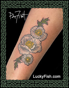 Matillija Poppies Tattoo Design