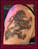 tattoo of rampant royal Scottish lion