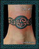 Eternal Journey Ankle Band Celtic Tattoo Design 