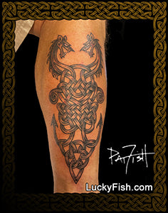 Knot Dragons Celtic Tattoo Design