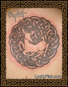 The White Stag Celtic Tattoo Design