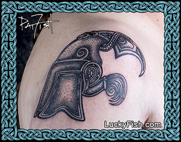 Saxon Bird of Prey Tattoo Design