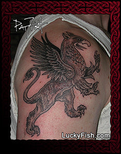 Rampant Griffin Tattoo Design