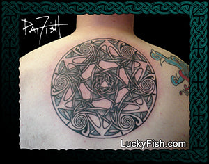 Star Whirl Celtic Tattoo Design 1