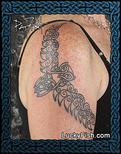 Siobhan Owl Tattoo with Celtic Design