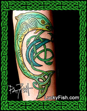 Salmon of Wisdom Celtic Tattoo Design
