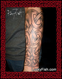 Knotwork Forearm Warrior Celtic Tattoo Design