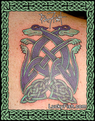 Puppy Love Celtic Tattoo Design