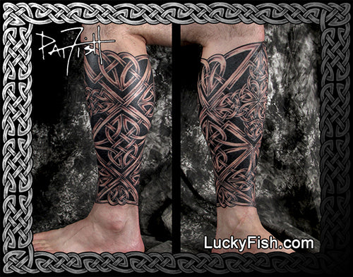Hero Leg Celtic Tattoo Design