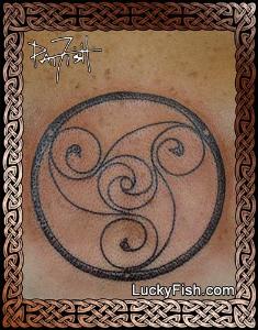 Loughan Island Disc Celtic Tattoo Design
