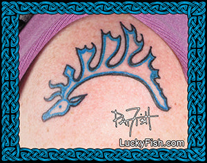 Altai Princess Deer Scythian Tattoo Design 