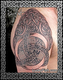 Trinity Quarter Sleeve Warrior Celtic Tattoo Design